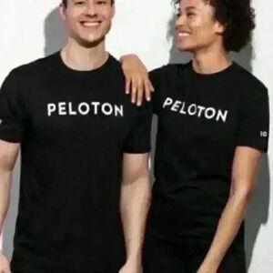 Peloton Century Club 100 Shirt Mens Medium Black Cotton Graphic Tee Short Sleeve